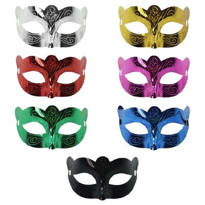 Metallic Masquerade Half Face Mask Halloween Party Eye Mask For Men Women Masquerade Wedding Halloween Costume Accessory