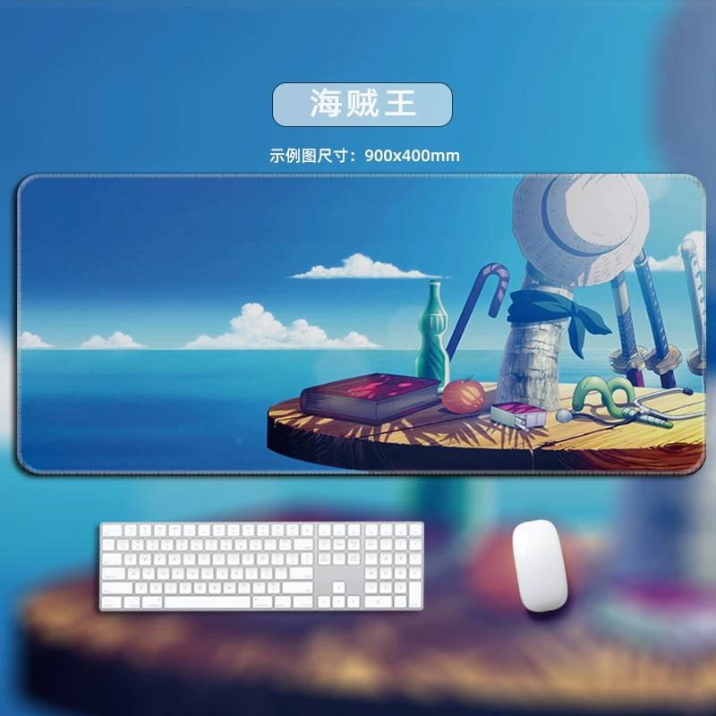 One Piece Leather Mouse Pad  Oversized Small Office Gaming Keyboard Pad Desk Pad Bristle Bracelet  Monkey D. Luffy  Roronoa Zoro  Decorative Desk Mat