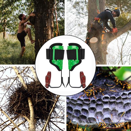 Tree Climbing Tool Set Steel Tree Climbing Spikes Adjustable Climbing Harness with Reinforced Leg Straps Arborist Equipment for Logging Fruit