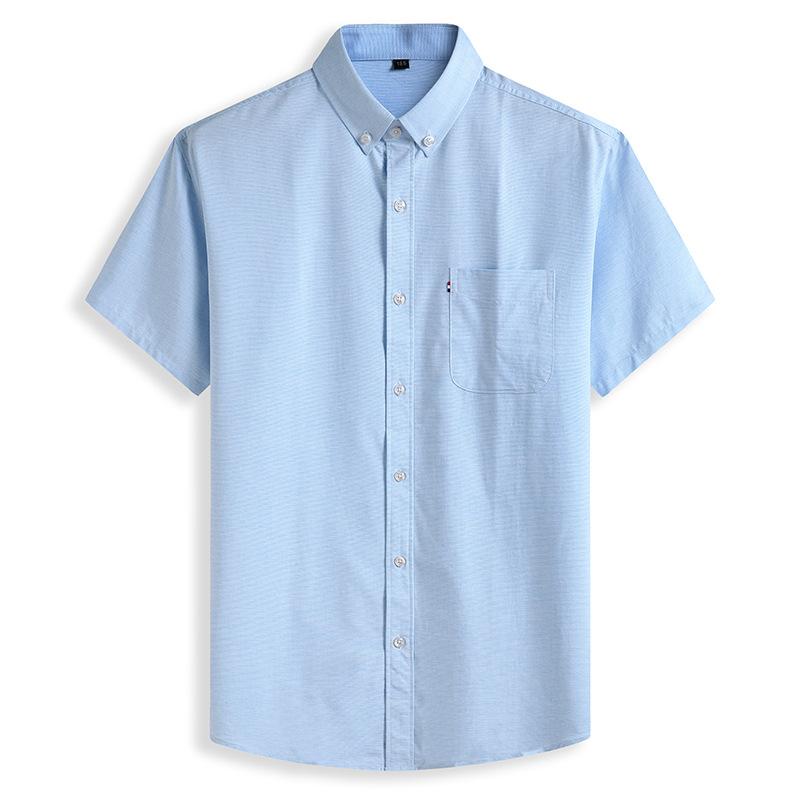

Forerunner Wolf Large Size Men s Short Sleeve Shirt Fat Fat Guy Summer Thin Business Casual Loose Versatile Shirt Tide 2917*175/109 светло-синий