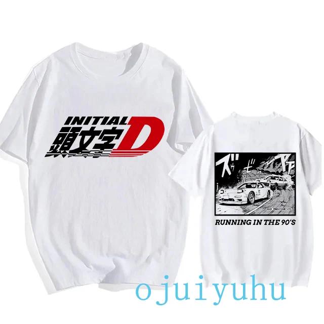 AE86 Funny Harajuku Manga T Shirt Japanese Anime Cartoon Gothic Summer Tops Initial D EU Size T-Shirt Men Graphic Tee Shirt Male