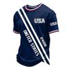 Men's Casual Lightweight Breathable Short Sleeve Crew Neck T Shirt with Graphic Print USA Design for Everyday Wear