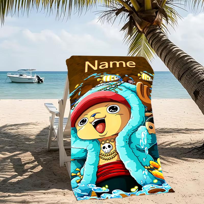 Customizable personalized beach towels One Piece Chopper themed designs.Suitable for the beach, yoga, sports;ideal as beach accessories