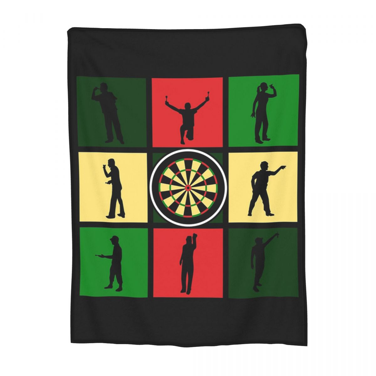 

Darts Sports Inspired Pop Art Players Silhouettes Blankets Flannel Sofa Throw Blanket Warm for Couch Throws Bedspread Quilt 30x40in