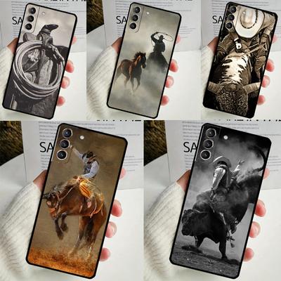 Extrémní Sport Rodeo Kovboj Kryt Pro Samsung Galaxy S23 S24 Ultra S8 S9 S10 S22 Plus Note 10 20 Ultra S20 S21 FE Pouzdro