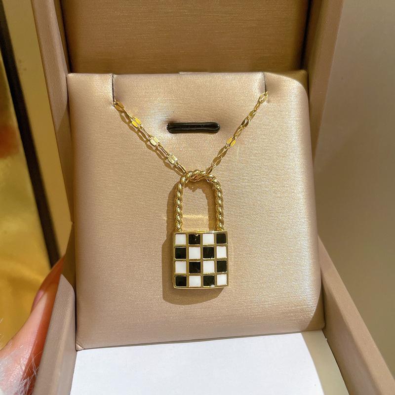 Collier à la mode pour femmes, en cuivre, Micro incrusté, en acier, Simple, maille rouge, chaîne de collier exquise