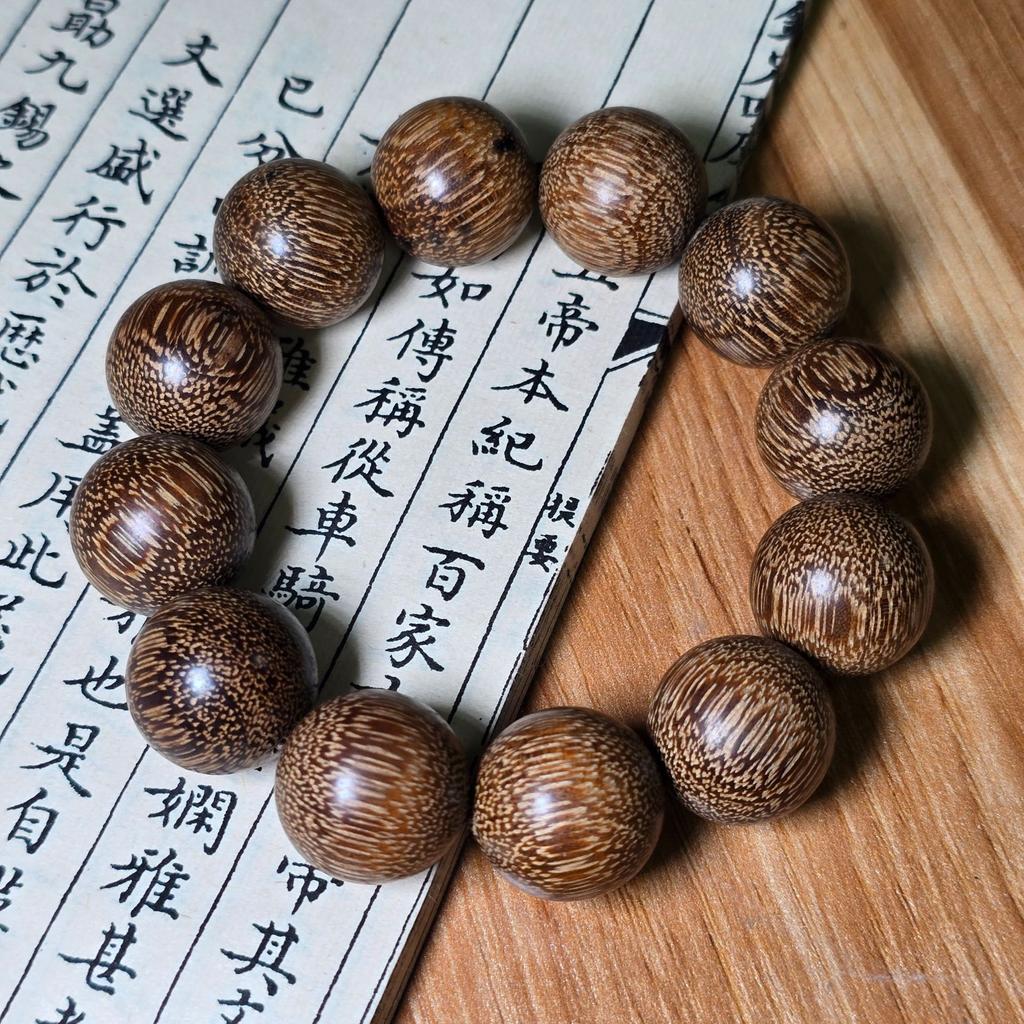 Fine Argentinian Green Sandalwood Single Circle Men's Bracelet Ethnic Style Sandalwood Buddha Pearl Bracelet Cultural Toy Bracelet