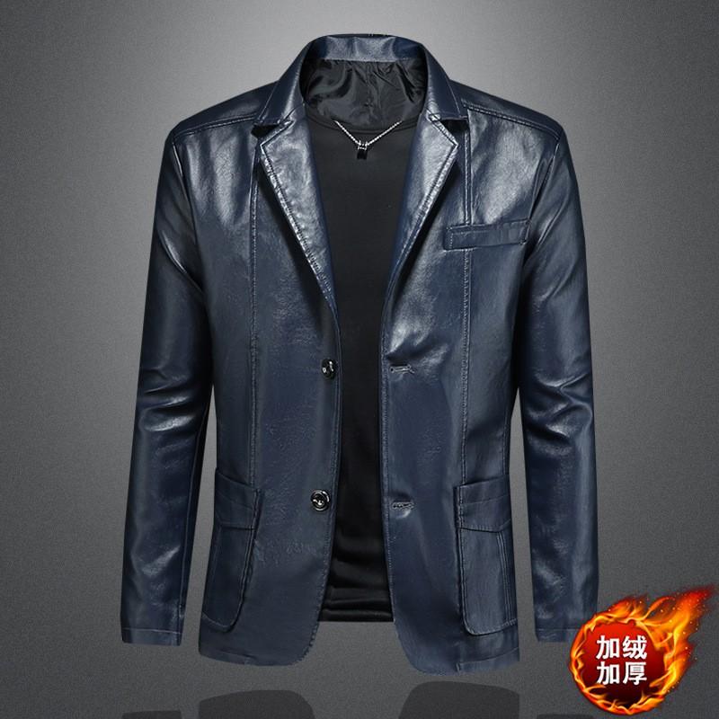 Mens Plus Size Biker Leather Jacket Slim Fit Real Sheepskin Short Coat Winter