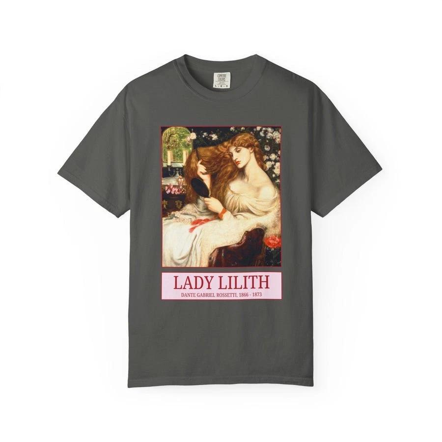 

Lady Lilith by Dante Gabriel Rossetti T-Shirt – Floral Art History Graphic Tee 3XL