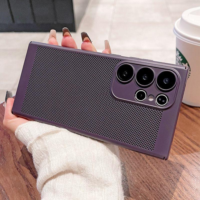 For Samsung S26 Ultra Case Heat Dissipation Hard Phone Cases for Galaxy S26 Plus S26Edge Cooling Honeycomb Mesh PC Cover Shell