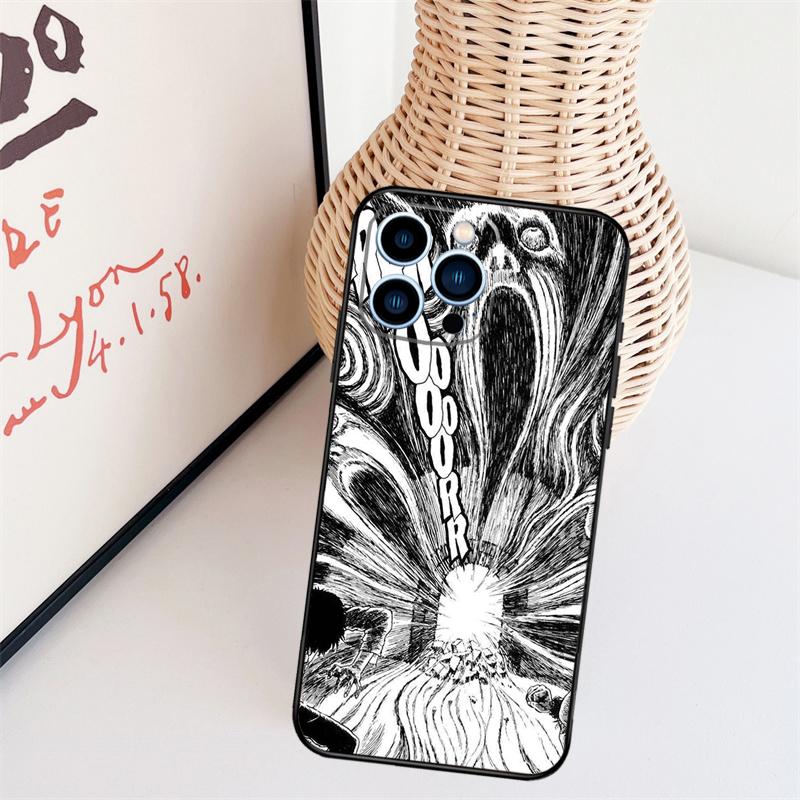 Horror Manga Style Phone Case For IPhone 18 16 Pro Max 15 14 13 11 12 17 Pro Max mini 15 16 Plus 16e 17 Air Cover
