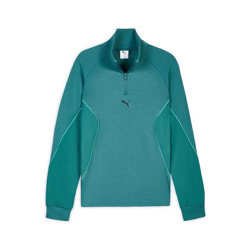 PUMA Men s Contrast Stripe Half-Zip Knit Sweatshirt XL