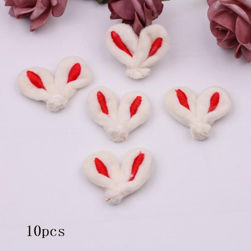 10Pcs/Lot Diy Handmade Plush Embroidered Ears Padded Patches Appliques For Clothes Sewing Supplies Diy Hair Decoration