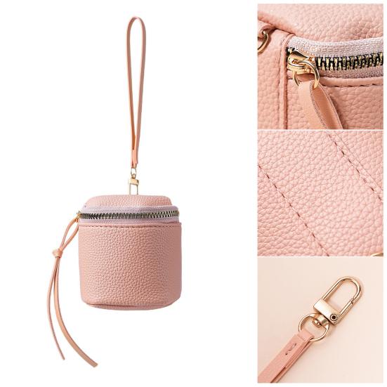 Mini Coin Wallet Small Zippered Faux Leather Pouch Portable Coin Purse Travel Storage Case for Lipstick Cash Coins Cards Jewelry