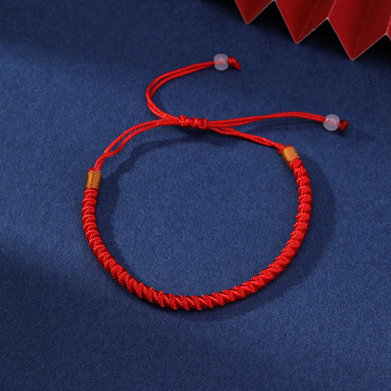 Handgefertigtes geflochtenes Glücksarmband aus rotem Faden, verstellbares ethnisches Armband, Männer, Frauen, Freundschaftsarmband, Yoga-Meditationsarmband