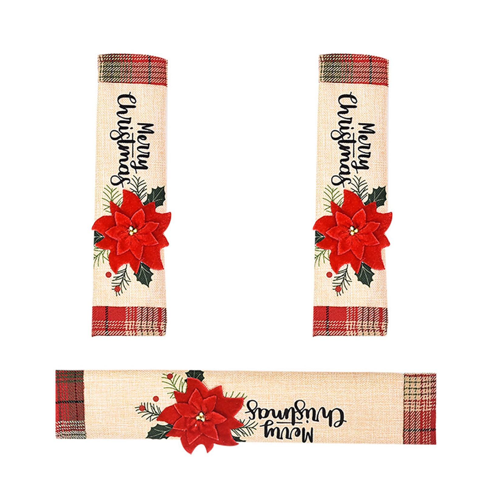 

Linen Machine Embroidered Refrigerator Handle Gloves Household Decorative Door Handle