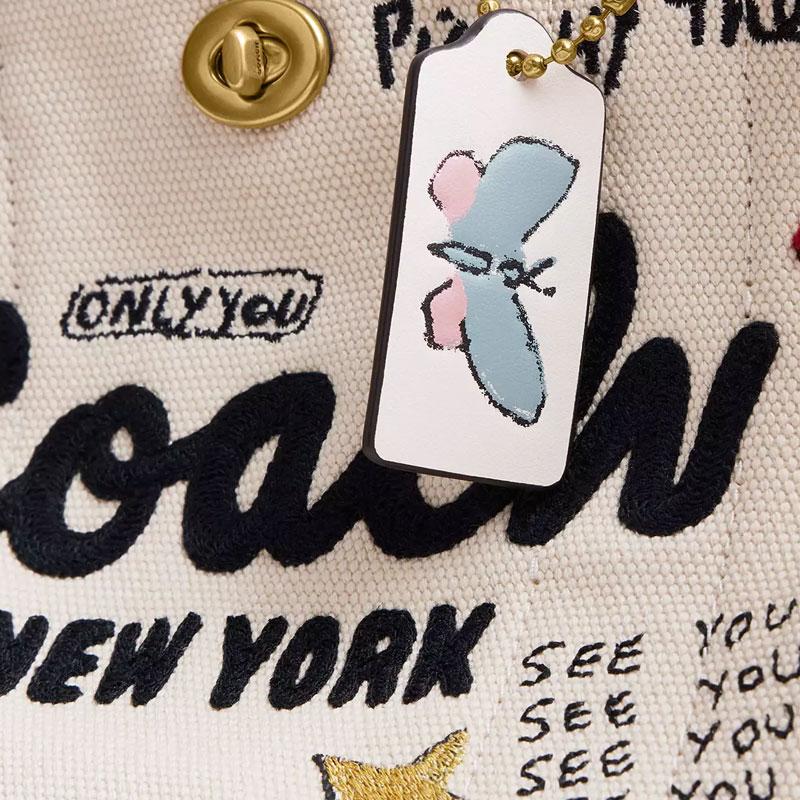 Coach Cargo Tote 26 Sketch Print Natural Multi Daily Commute CAM64-B4NP
