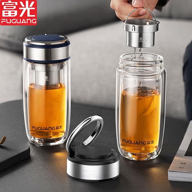 FUGUANG Mingyu 440ML Single-Layer Glass Tea Infuser Bottle