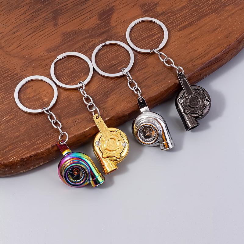Creative Turbocharger Metal Keychain Pendant for Modified Auto Parts