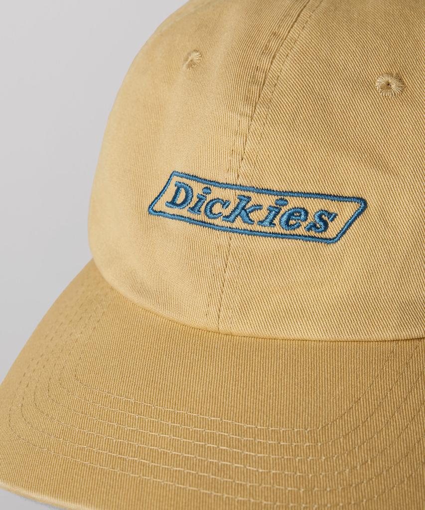 DICKIES Washed Banner Logo Ball Cap Khaki