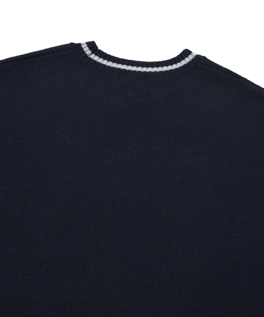 COVERNAT Big C Logo Crewneck Knit Dark Navy