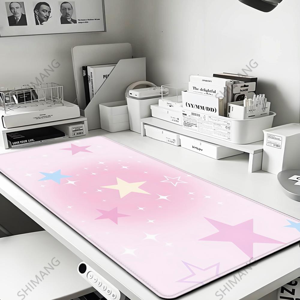 Pink Kawaii Mouse Pad Large Size Rubber Base AntiSlip Desk Accessories Mousepad For Office Gamer Keyboard Mats Decor Mat Mats