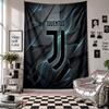 Arazzo da Parete FC Juventus Decorazione per la Casa Tessuto da Appendere a Parete per Camera da Letto Soggiorno Sfondo