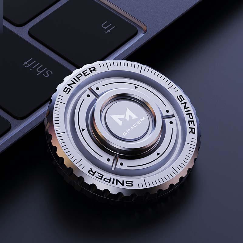 

Magnetic Black Tech Stress Relief Fidget Spinner & Card Pusher Toy