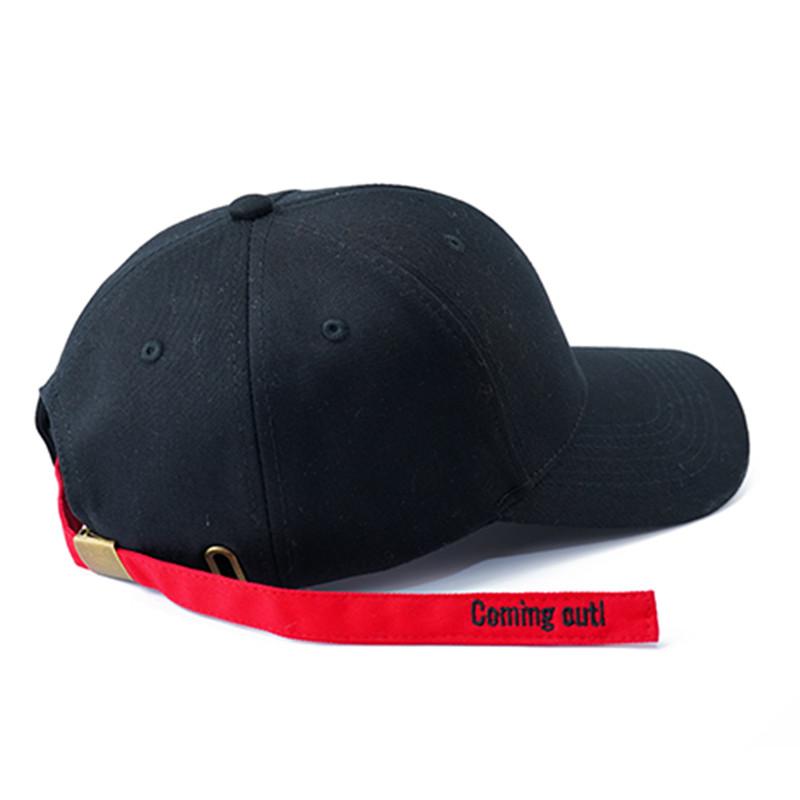 Rainbow Pin Techwear Hip Hop Punk Baseball Cap Men Women Outdoor Sport Street Casual Red Ribbon Hat
