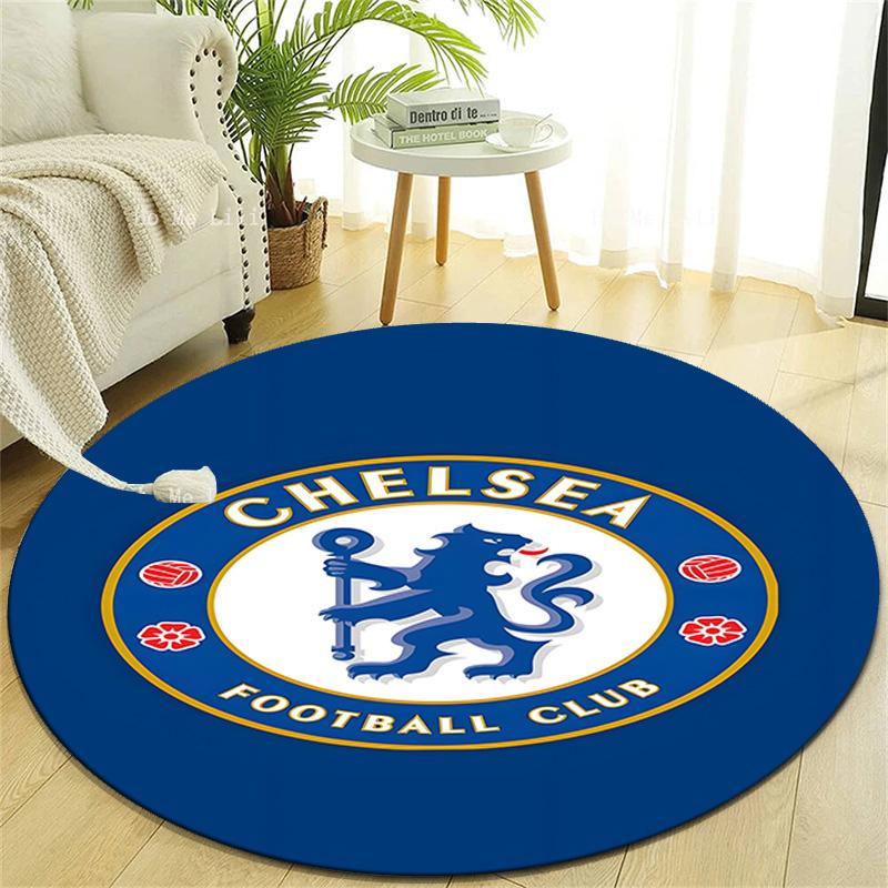 1pc Football Team (40) Design Printed Area Round Carpet for Bedroom Living Room Home Decor Rugs Mat Non Slip Mat Rug for Bedside