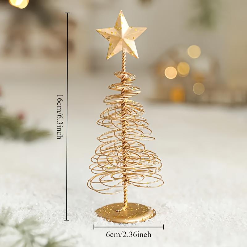 

1/3pcs Golden Mini Christmas Trees - Elegant Tabletop Decorations with Stable Base,Vintage Holiday Centerpiece in a Bottle-like