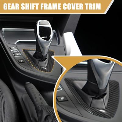 Panel de perilla de palanca de cambios ABS, cubierta de estilo de fibra de carbono para BMW F20 F22 F30 F32 F34