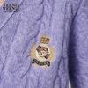 Teenie Weenie Bear Letter Knitted Cardigan