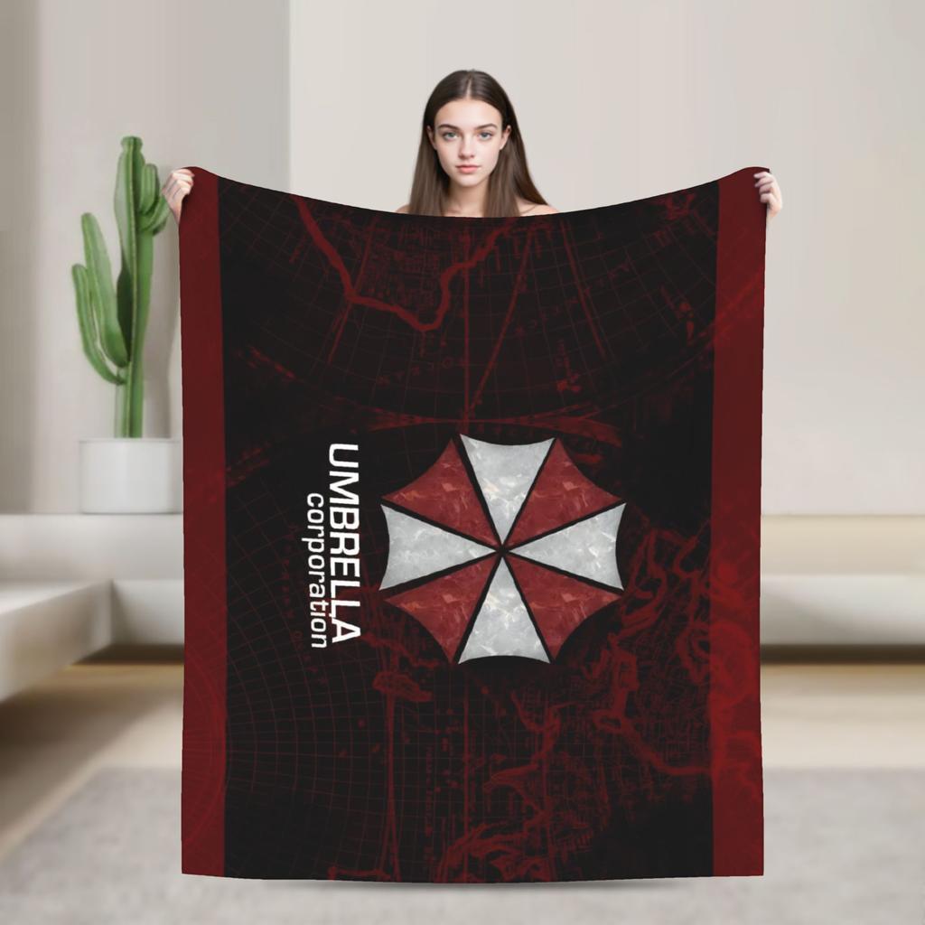 Resident Business Umbrella Corps Eviled Blankets Flannel Awesome Warm Throw Blankets for Bedspread Decoration