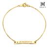 [Gold N] 14K Stick Initial Small Diamond Bracelet