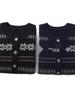 Cashmere Women's Retro Jacquard Loose Knit Cardigan - Old Money Style, Autumn Winter Fair Isle
