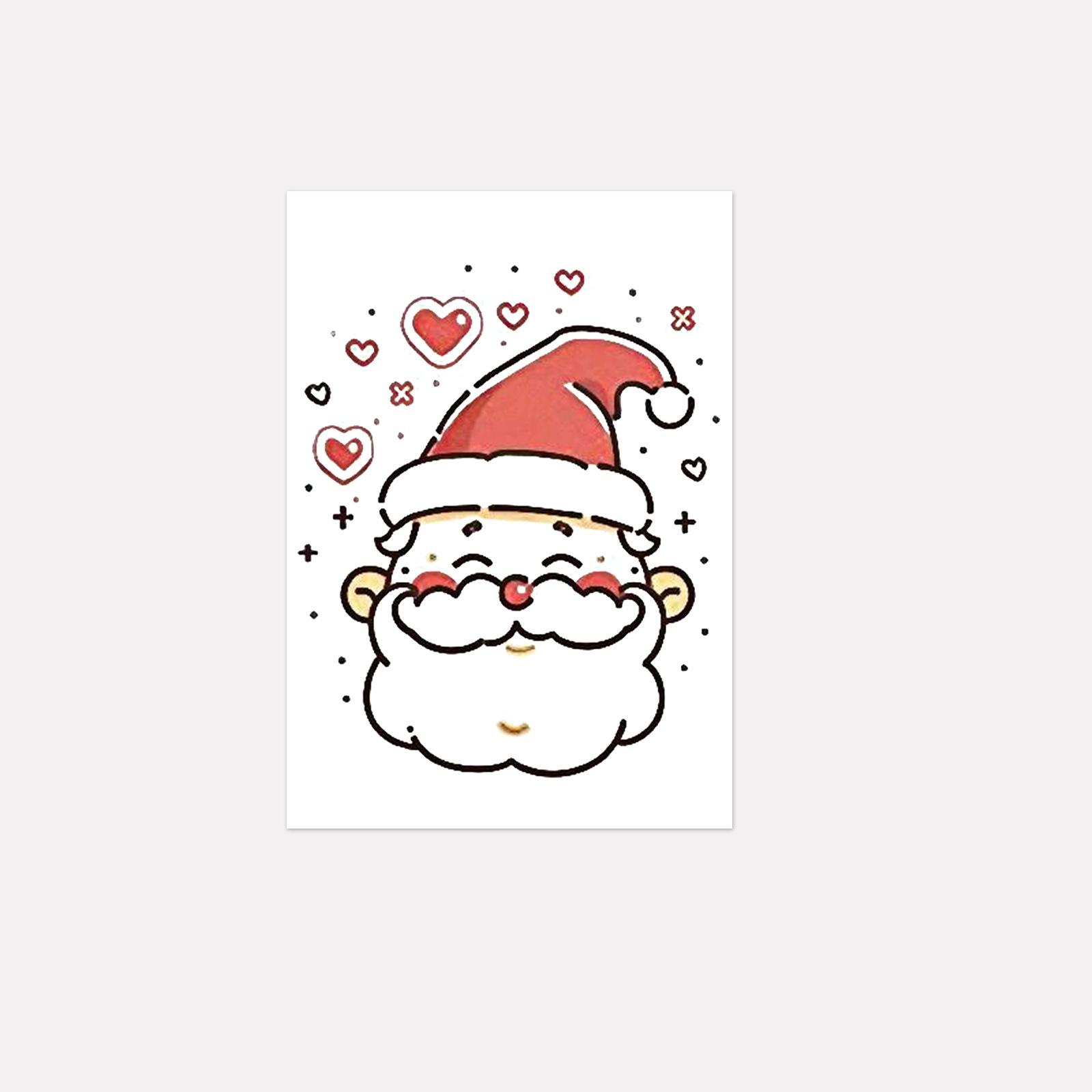 Cartoon Christmas Tattoo Sticker Premium Sense Cute Santa Arm Babes Tattoo Sticker 7*10