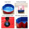 Foldable Pet Pool Large PVC Dog Bath Tub with Drain Valve Non-Slip Base Children Sandbox Pool for Outdoor Beach Use