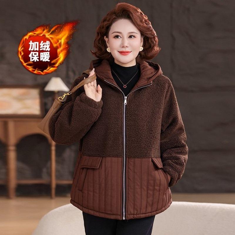 

Мама зимняя хлопковая куртка теплые частицы свободная хлопковая куртка набитая слоем хлопка утолщенная для женщин среднего возраста с капюшоном 7XL recommends 180-100 kg кофейный