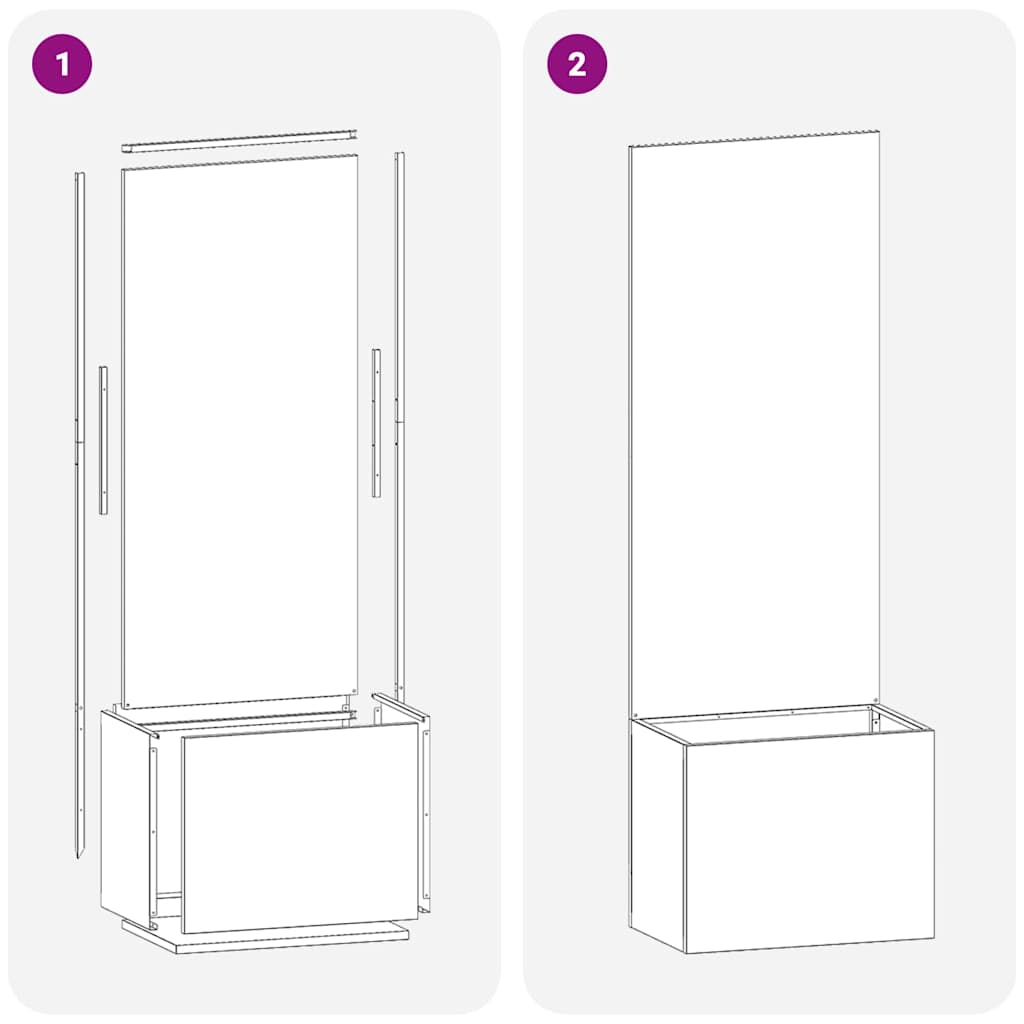 Garden Privacy Screen Canvas White 50 X 32 X 150 Cm