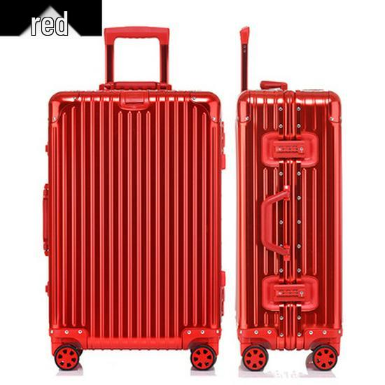 

32 Алюминиево-магниевый чемодан-тележка с кодовым замком - Женский 24 Металлический ручной клади жесткий кейс 22-inch