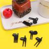 18PCS Creative Black Cat Fruit Fork Plastic Dessert Fork Kitchen Accessories Fruit Toothpick  Kids