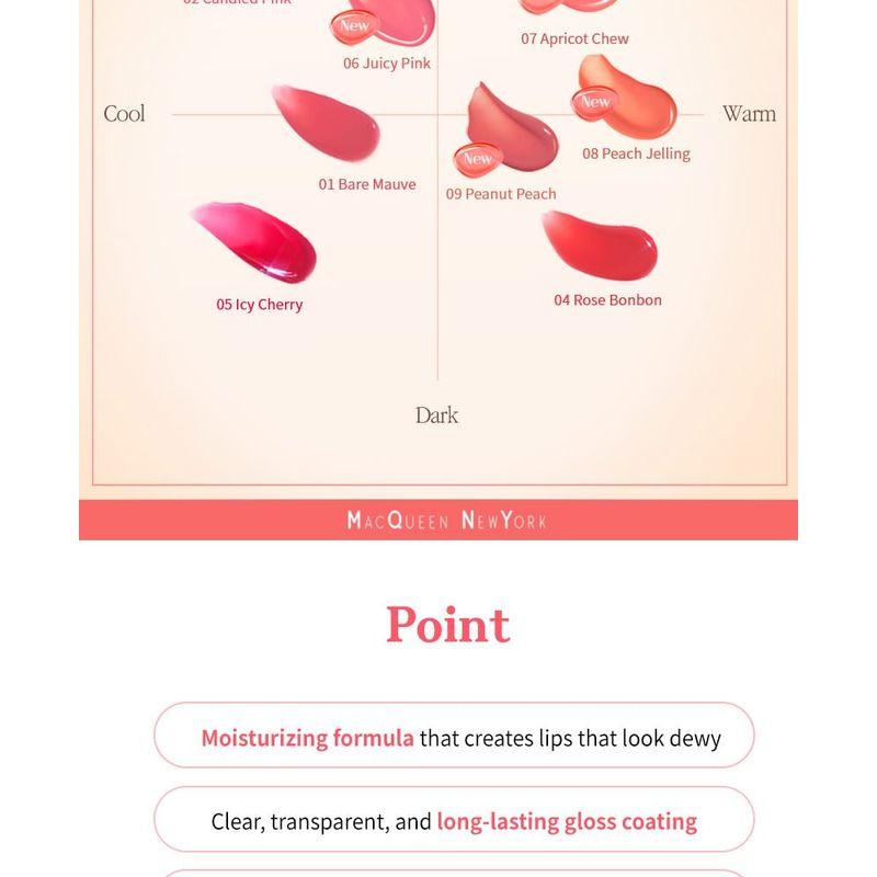MACQUEEN - Dewy Water Glow Lip Tint - 9 Colors