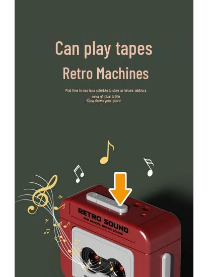 2025 Retro Keychain Cassette Recorder Charm - Mini Player for Kids & Teens
