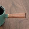 150ml Ceramic Teapot With Wooden Handle And Side Handle For Filtering Tea Sets