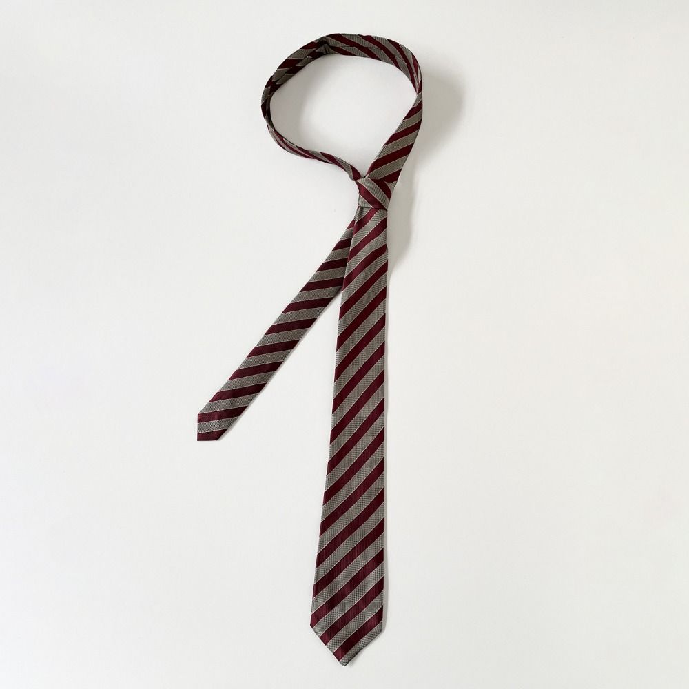 Simple Korean Striped Tie Printed Y2K JK Uniform Necktie Harajuku Style Retro Belt Accessories Women