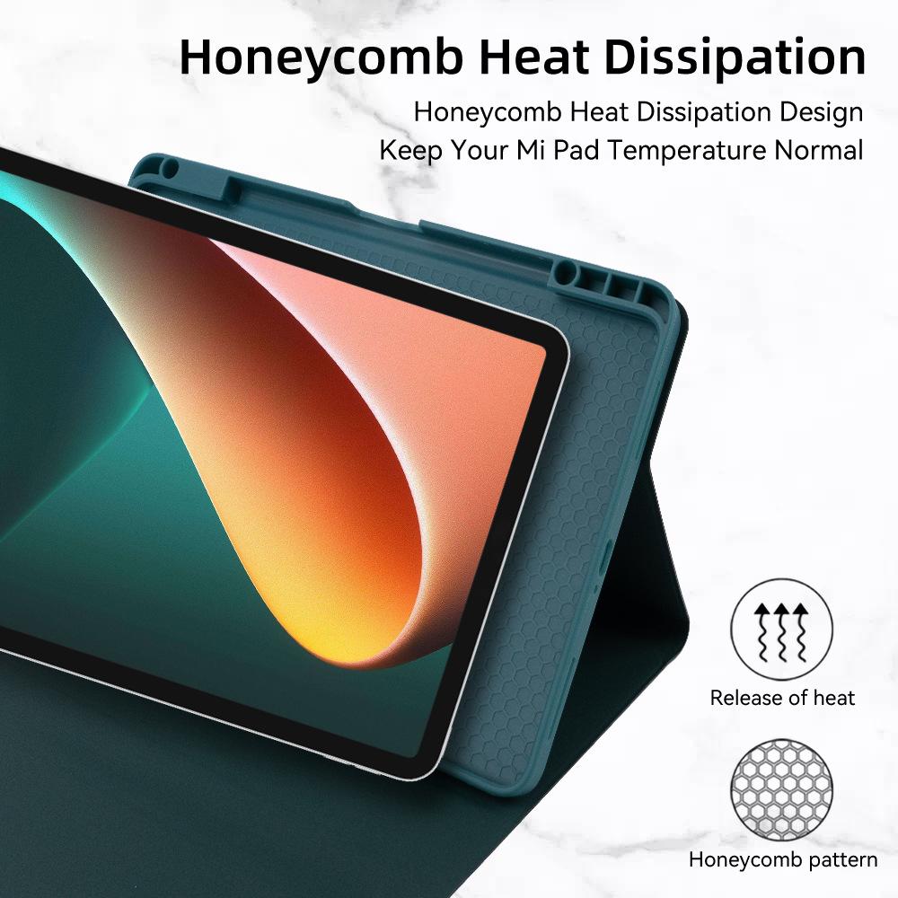 Leather Case for Xiaomi Pad 6 5 Pro with Bluetooth Keyboard Mouse Holder Pen Slot Redmi Pad SE 11 Inch