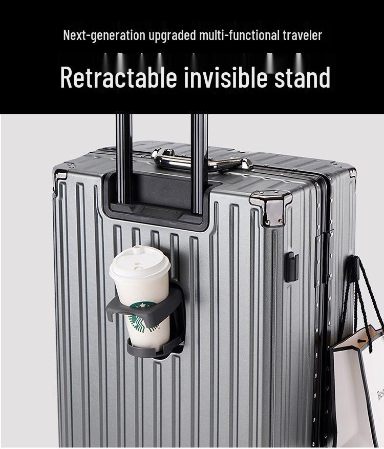 Mehrgrößen Koffer mit Aluminiumrahmen und großer Kapazität mit 20- und 24-Zoll-Trolley- und Handgepäckoptionen