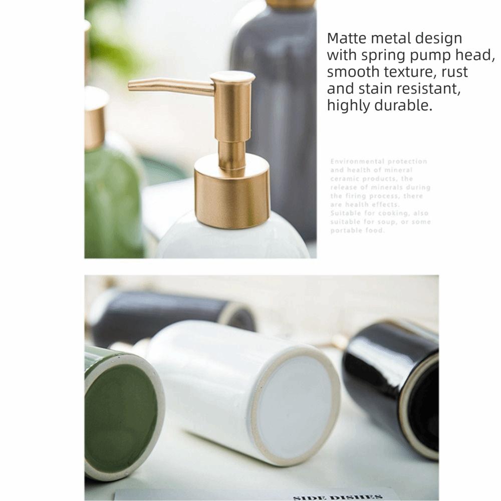 Press Type Ceramic Soap Dispenser Empty Hand Sanitizers Container Modern Liquid Pump Bottle  Sink