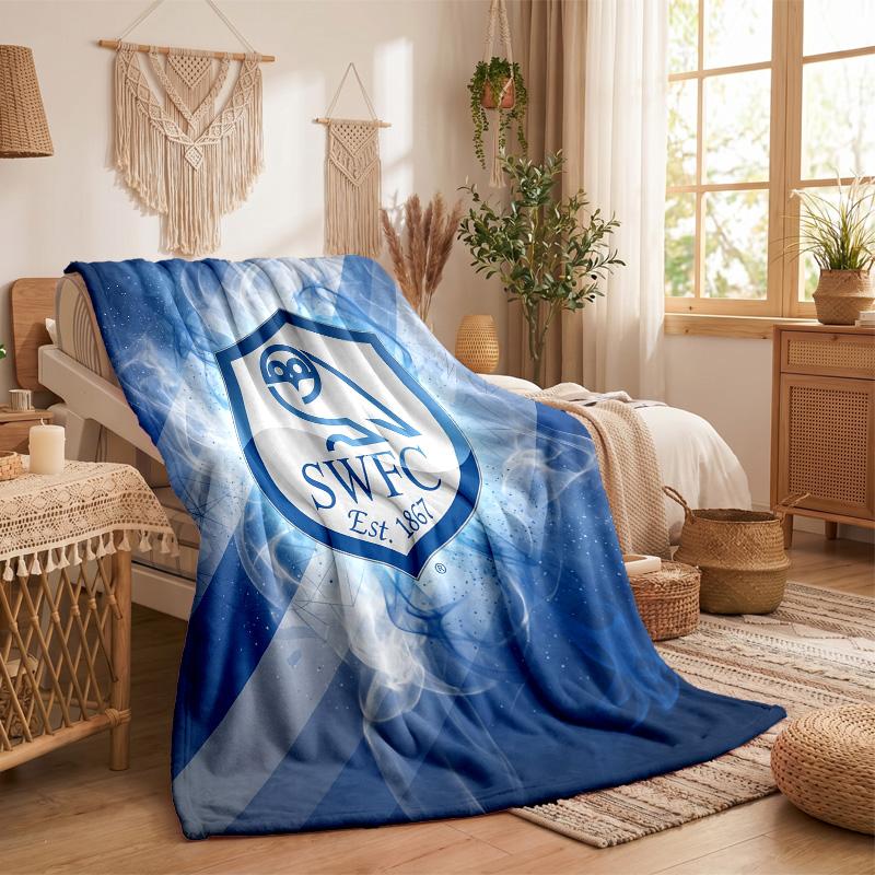 Coperta in Pile a Tema Sheffield Wednesday Morbida e Accogliente Coperta in Peluche per Camera da Letto Divano Viaggio